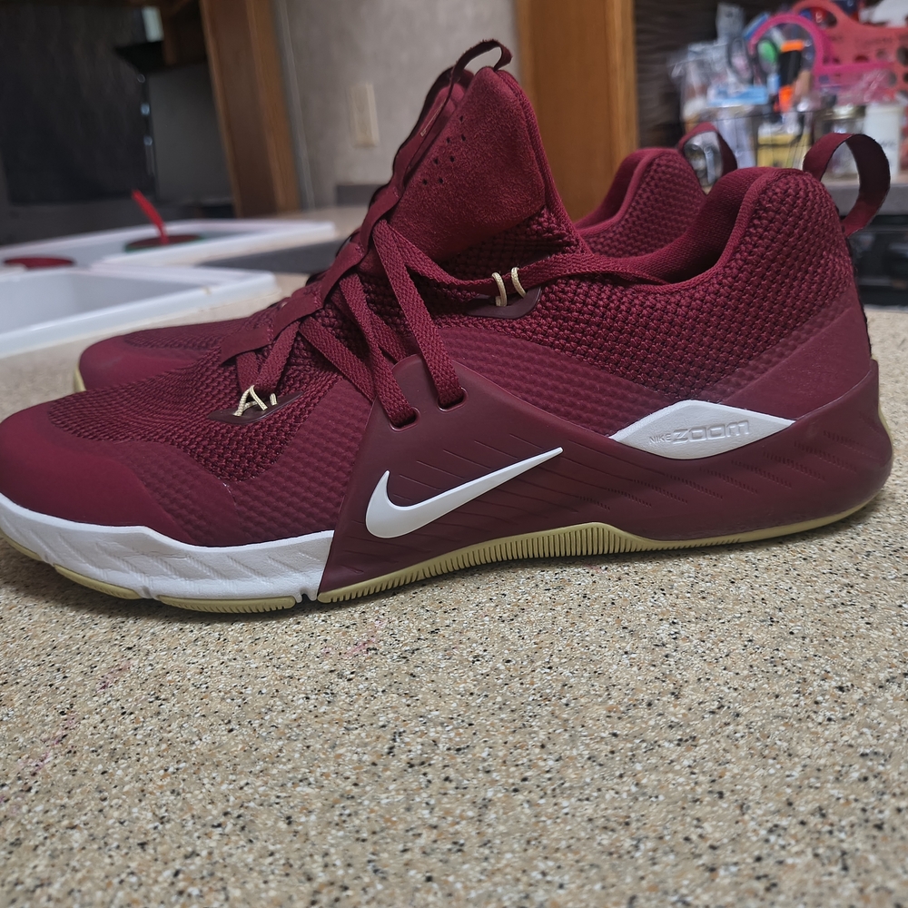 Nike Zoom - FSU Seminoles - Garnet & Gold Athletic Shoes, Men's Size 10 - Picture 6 of 10